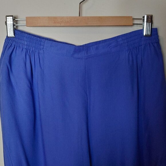 Vintage Lagenlook Pants Beaded Rayon Boho Pull On Whimsicore Dopamine Dressing - Picture 5 of 6